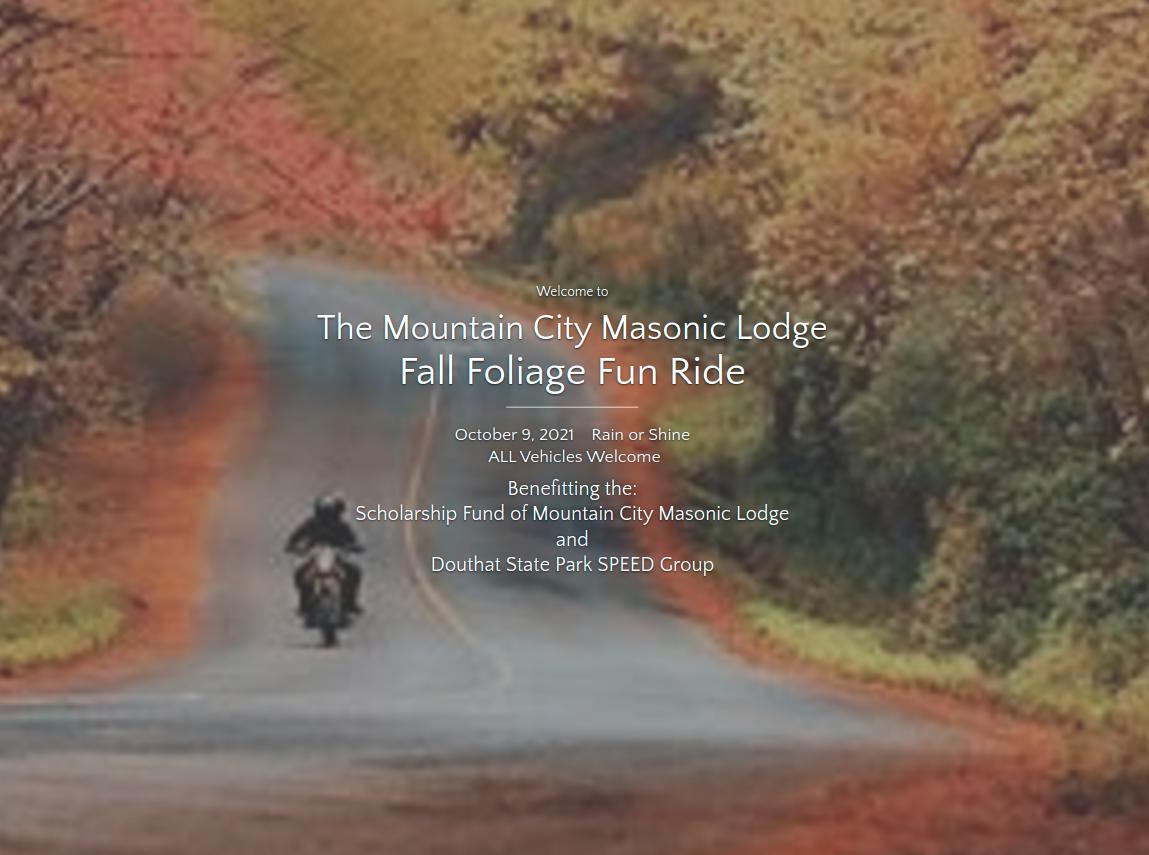 Motorcycle Event: Mountain City Masonic Lodge Fall Foliage Fun Ride